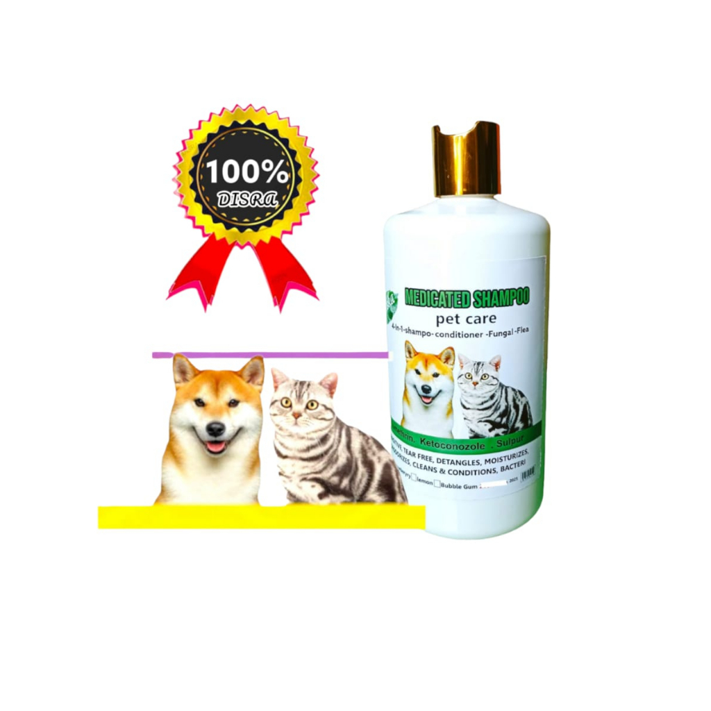 SHAMPOO KUCING DAN ANJING JAMUR KUTU RONTOK BACTERI 500 ML