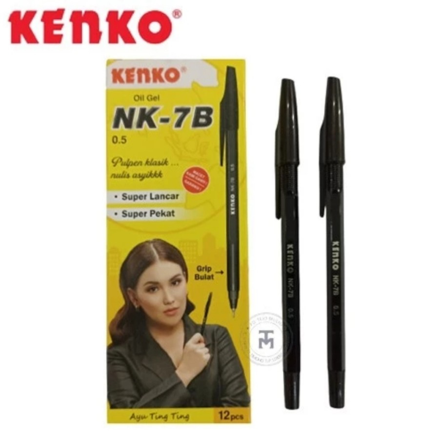 

Pulpen Kenko NK-7B warna hitam @12 pcs
