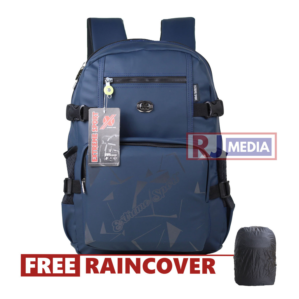 Tas Sekolah Pria Gendong Extreme Waterproof Navy Ransel Punggung Tebal Bisa Cod Bonus Raincover Bagus Unisex Ransel Kerja Muat Laptop