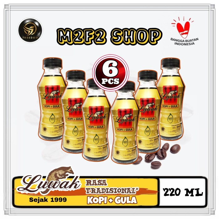 

Luwak Kopi Hitam + Gula Tradisional Botol Pet - 220 ml (Kemasan 6 Pcs)