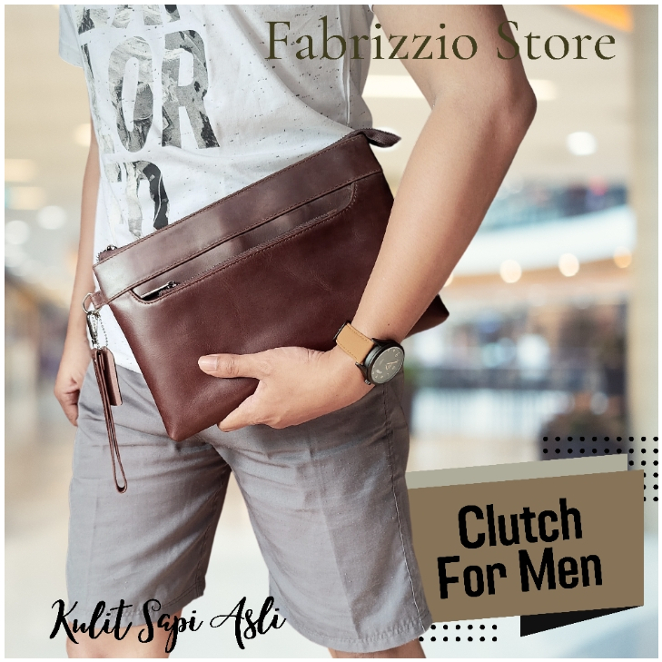 handbag clutch kulit pria dan wanita