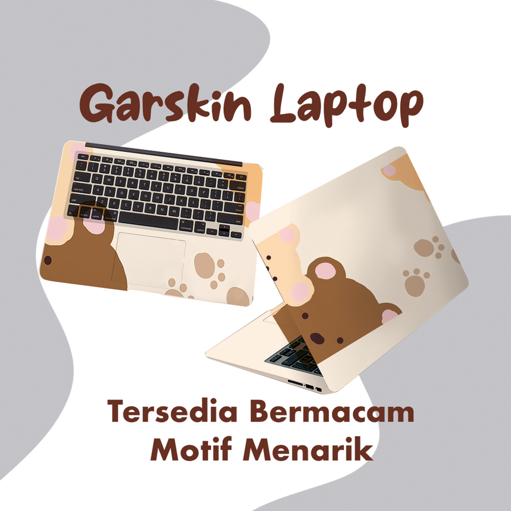 Stiker Skin Cover Laptop Motif Cute Beruang Aesthetic bear Diy 11/12/13、13.3 / 14 / 15.6 / 17 "Untuk