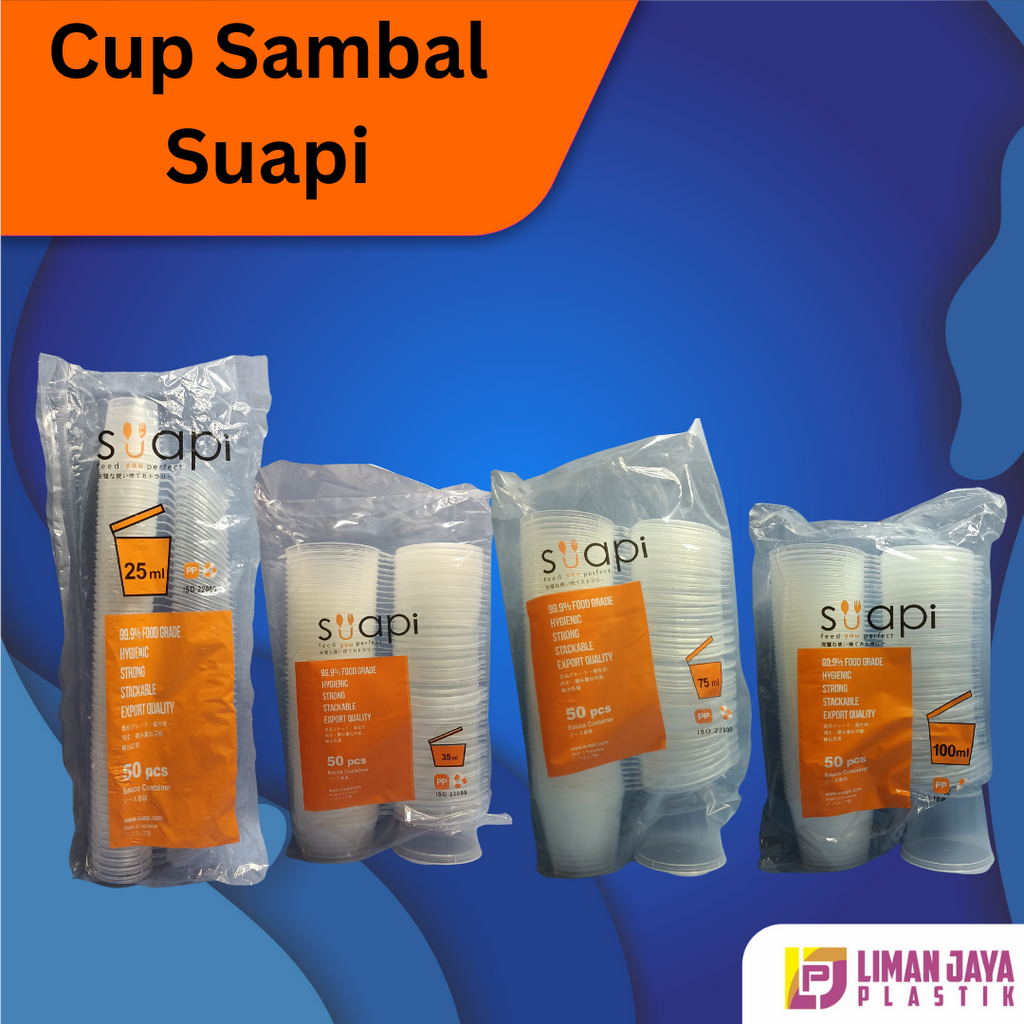 Cup Sambal Suapi | Tempat Sambal Uk 25ml, 35ml, 75ml, 100ml | Sauce Container Suapi