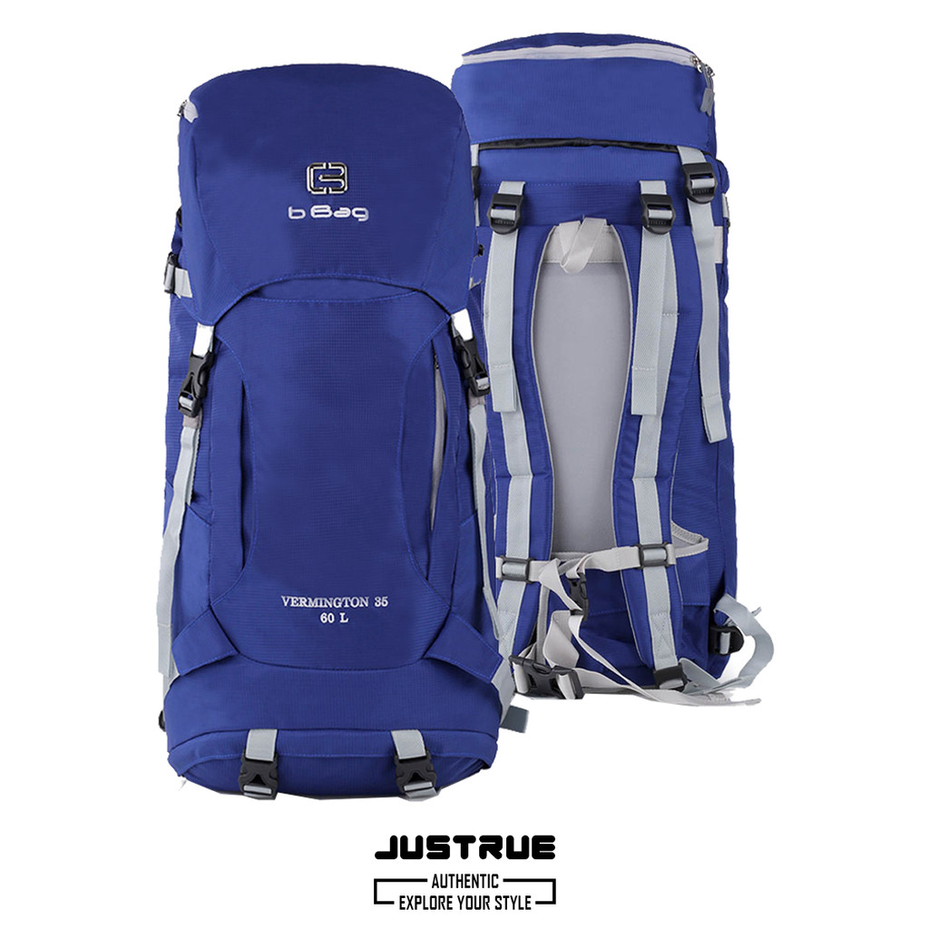 Justrue Carrier 60 Liter Tas Gunung 60L Tas Ransel Outdoor Biru 153