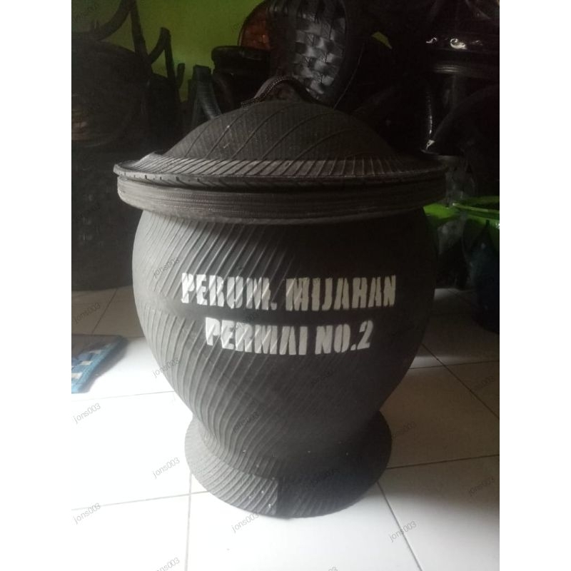 Bak sampah karet ban tanpa cat TERLARIS SUPER AWET BESAR