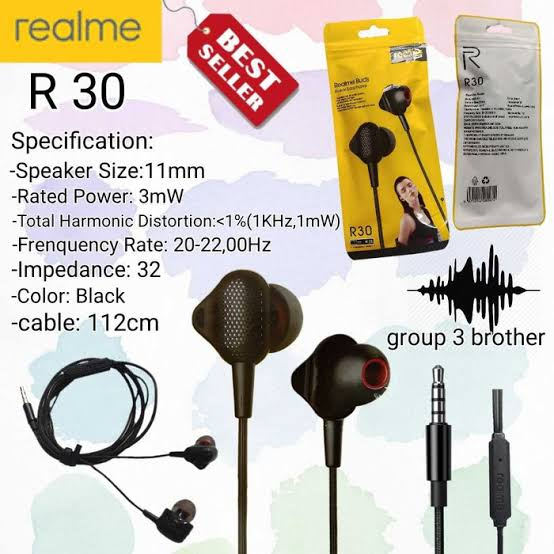 (OM) HF HEADSET REALME R30 SUPER BASS