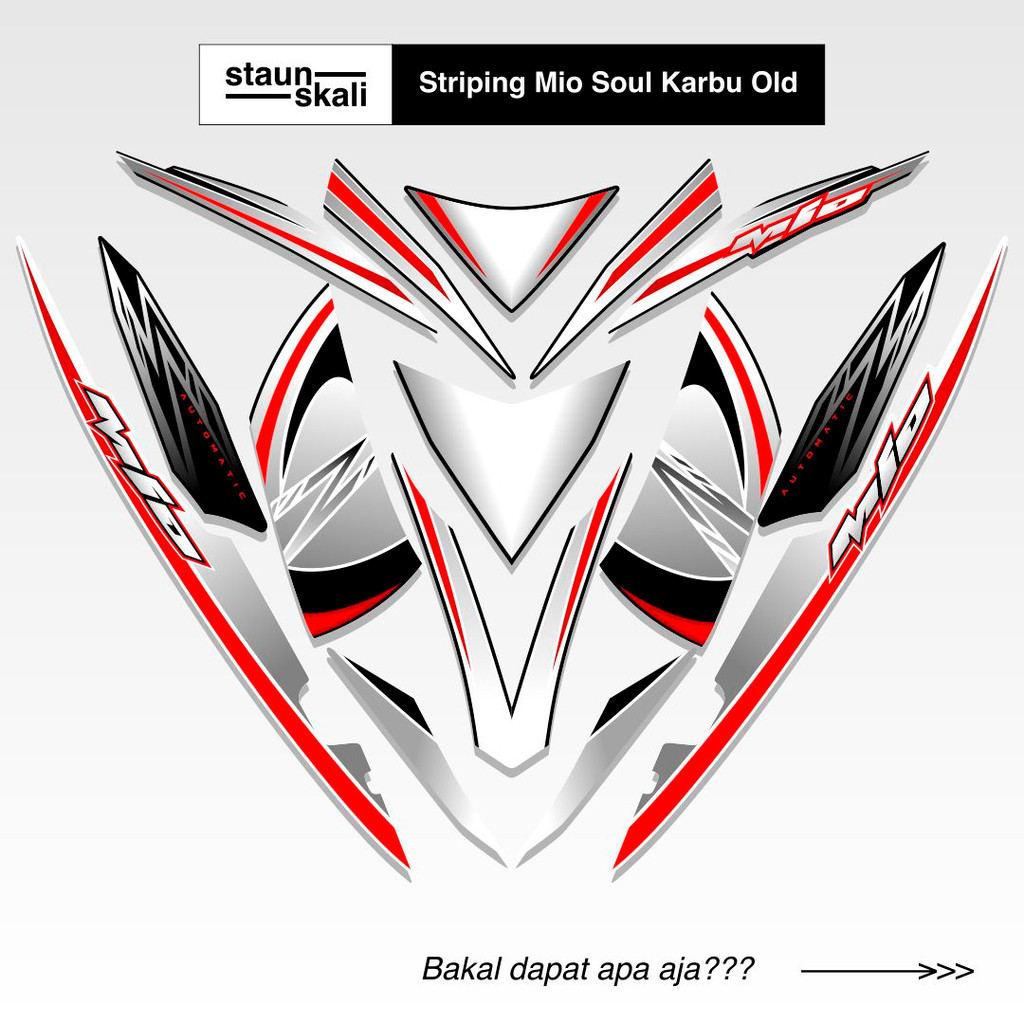 Striping Mio Soul Karbu Variasi (10) Api Custom Original Full Body 2007 2008 2009 2010 2011 2012 Lam