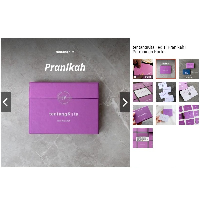 Tentang Kita Preloved Kartu Pranikah Preloved - tentangKita - edisi Pranikah | Permainan Kartu I Second, kartu hanya dipakai sekali sebelum menikah