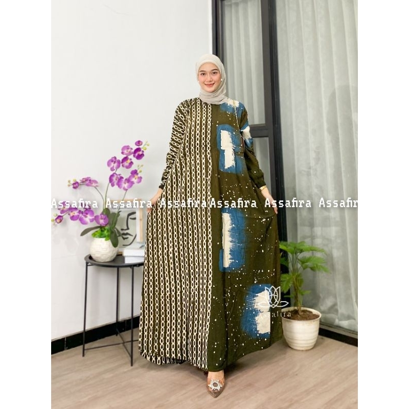 Gamis twill Pekalongan terbaru gamis twill kancing batik pekalongan