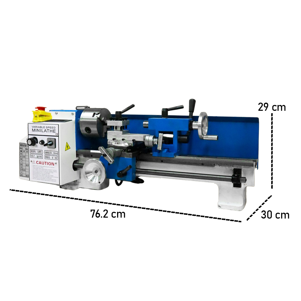 Mesin Bubut Mini Lathe Wood Working DIY 550W - HL-0618PTCC