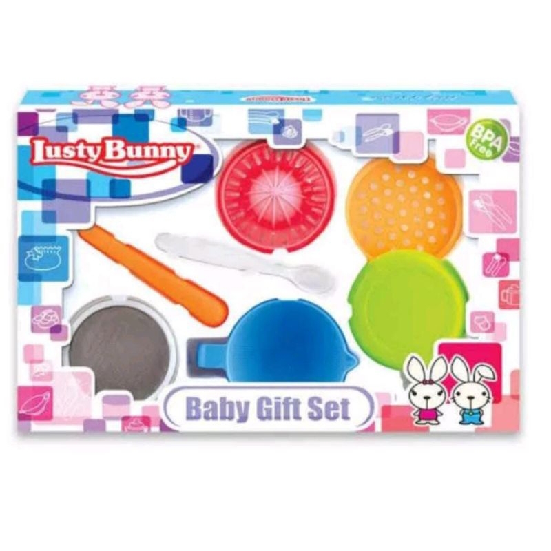 Lusty Bunny Baby Feeding Gift Set 7in1LB - 1852 BPA FREE