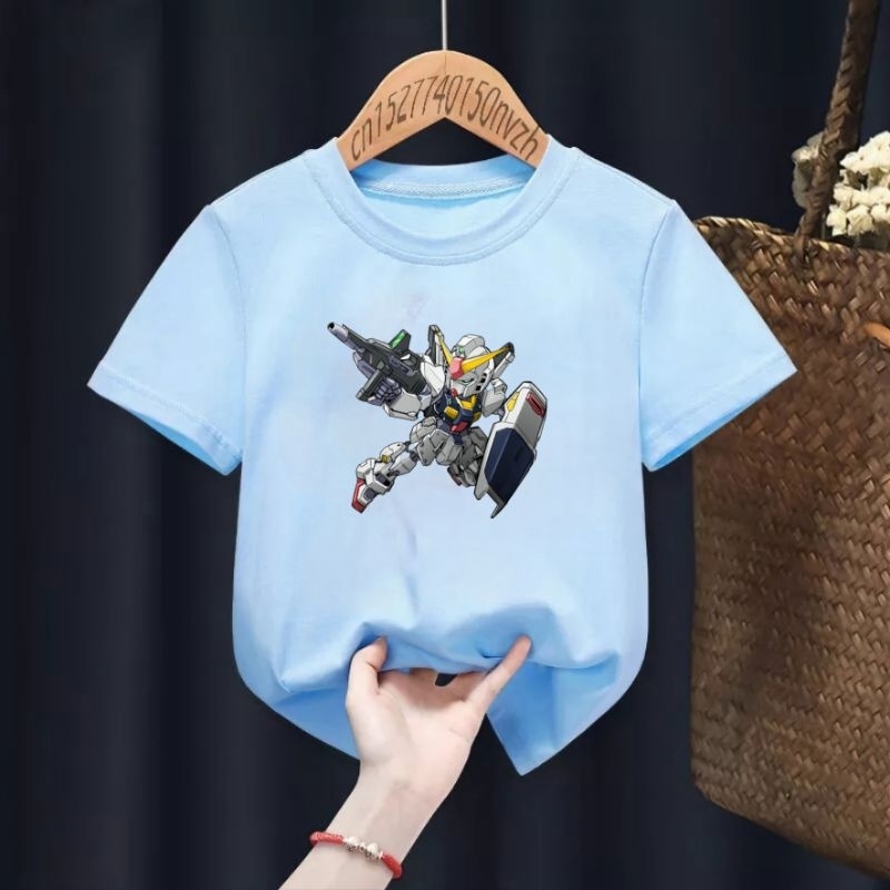 Kaos Anak Gundam R Baju Oblong Anak Lengan Pendek Atasan Kaos Oblong Anak 2-16Th Cod