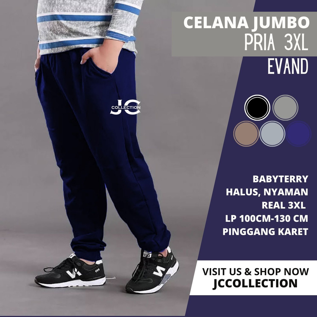 Celana Panjang Jumbo Pria 3XL / Celana Pria Jogger Big Size Polos Felixx - JCCollections