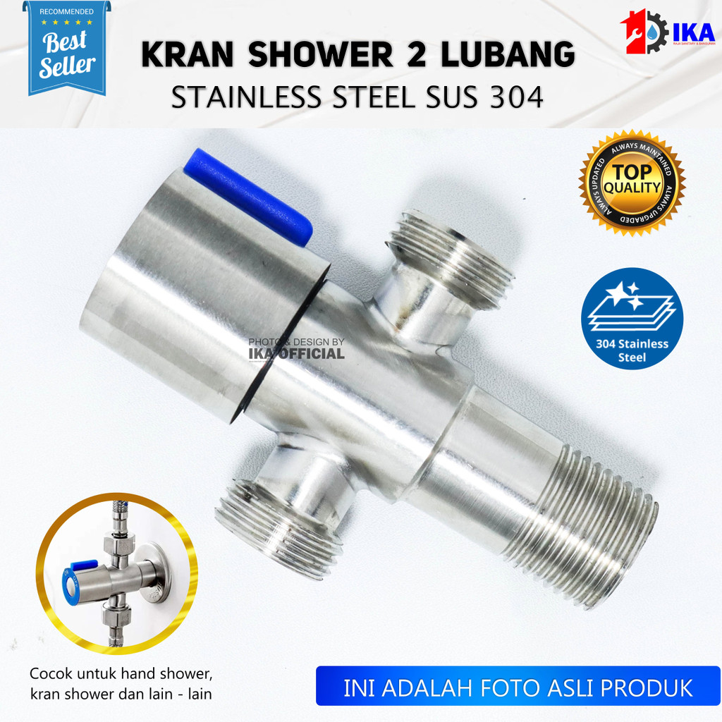 Stop Kran Toilet Keran Shower Bidet Wastafel / SUS 304 STAINLESS STEEL Stop Kran Single Bahan Stainless 1/2 Inch