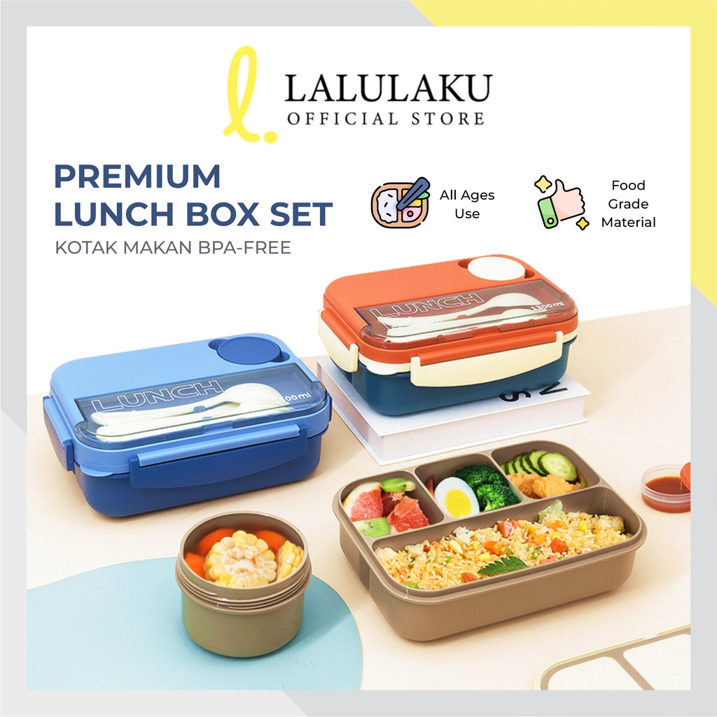 Lunch Box Termurah Nasi Serbaguna Simple Mini Terlaris Kekinian Sekat Modern Kerja Multifungsi Timel