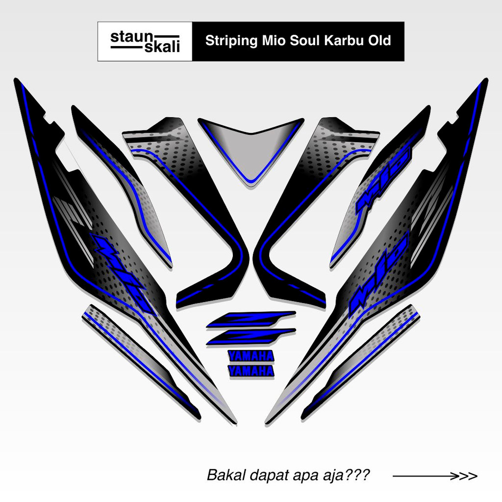 Striping Mio Soul Karbu Variasi (15) Api Custom Original Full Body 2007 2008 2009 2010 2011 2012 Lam