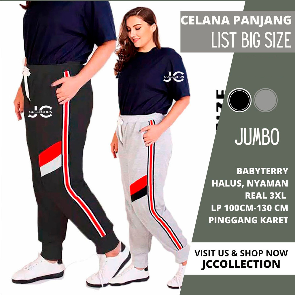 Celana  Wanita JUmbo 3XL Jogger  Big Size Ketrin / Long Joger Pants Woman - JCCollections