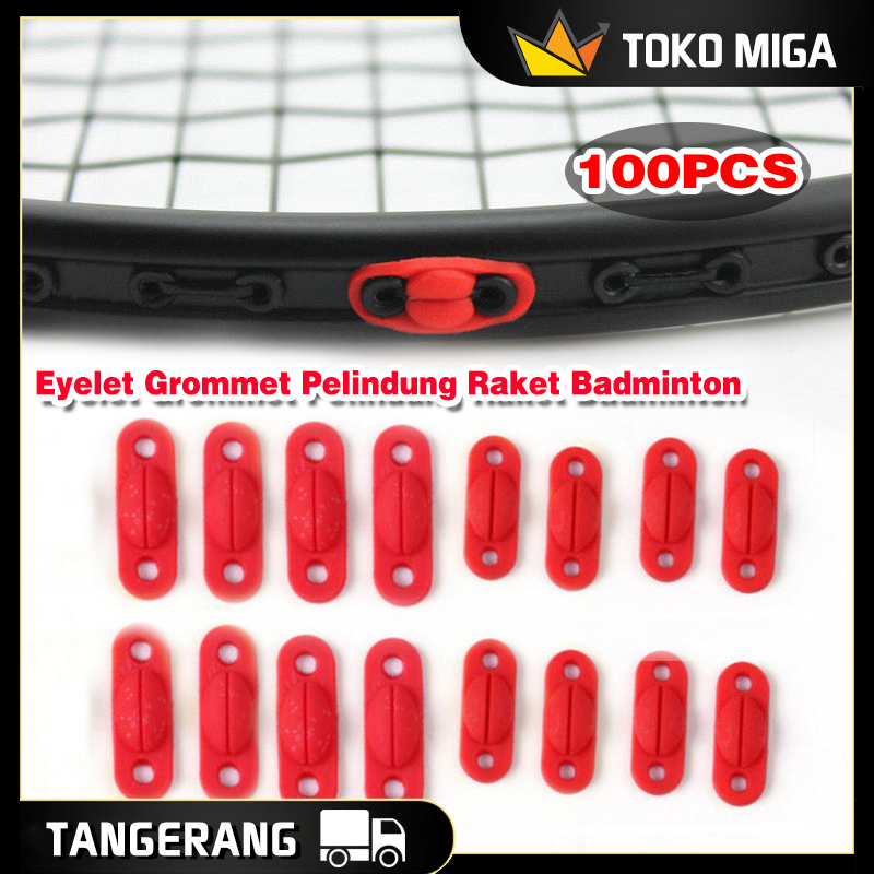 100pcs Pelindung Gromet Raket Badminton Silikon Pelindung Grommet Mata Ayam Raket Badminton