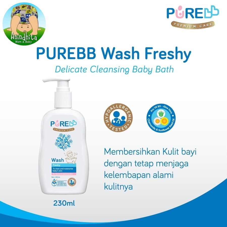 PURE BB Wash Sabun Bayi Pure Baby Head To Toe Bath Soap