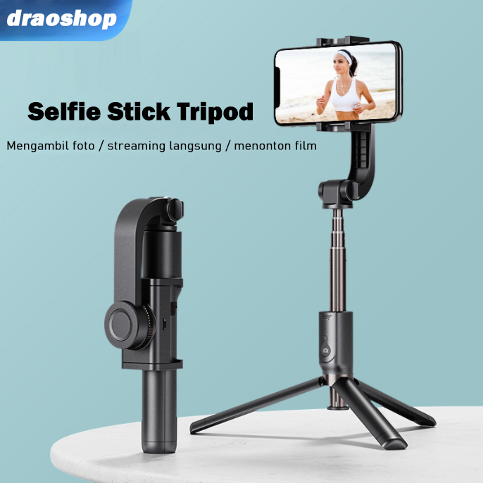 ripod selfie stick ponsel dapat ditarik dengan remote control bluetooth