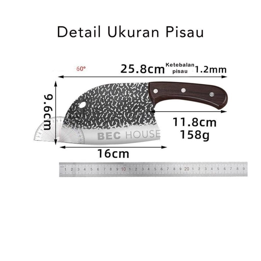 Pisau Koki Pisau Daging Golok Daging Pisau Japanese Knife Super Tajam Grosir