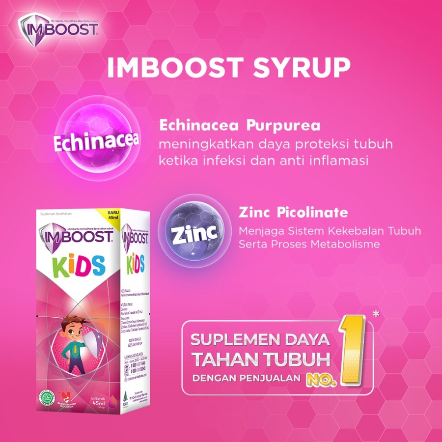 Imboost Kids Sirup 120 / 60 ml Suplemen Vitamin Sirup Penambah Daya Tahan Tubuh Anak