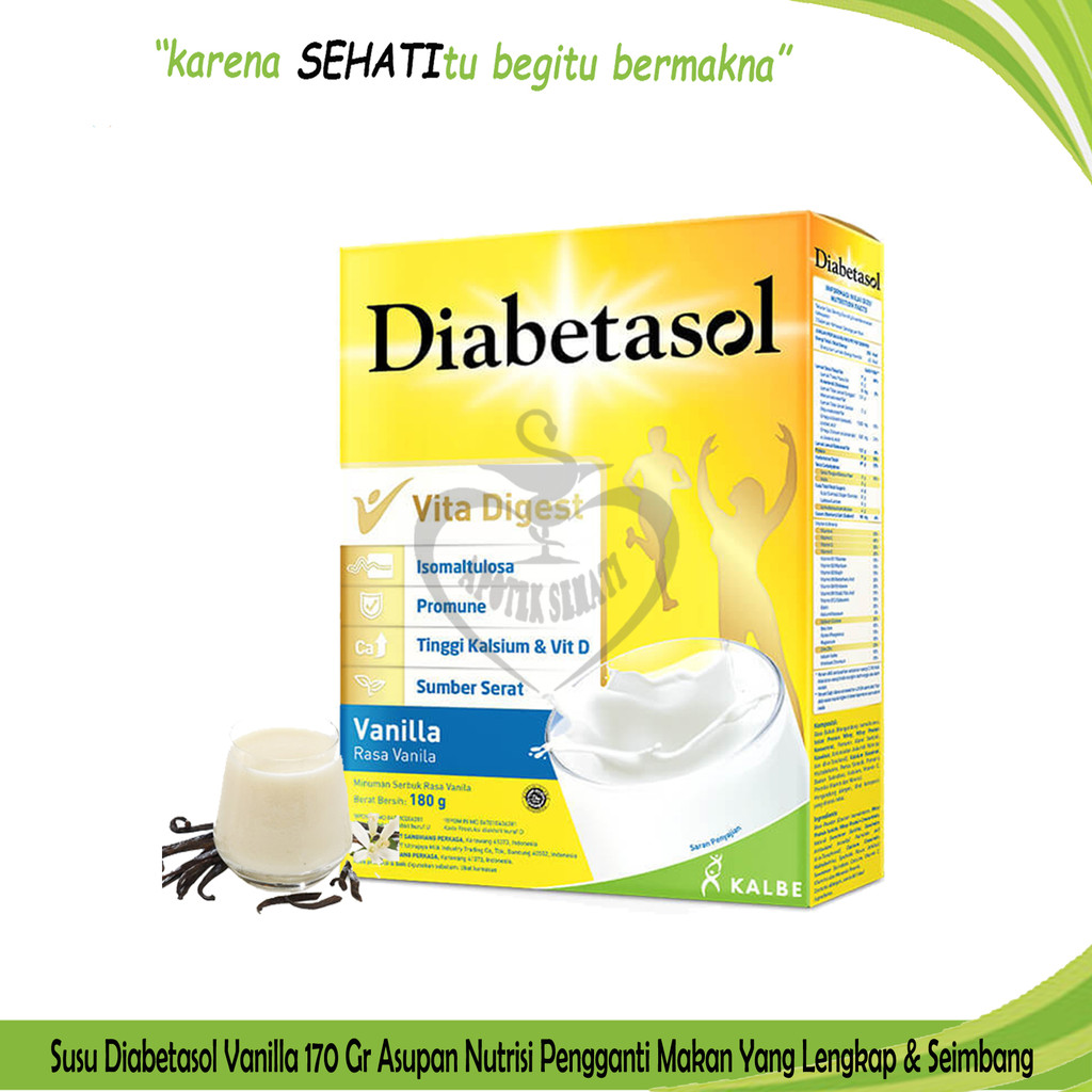 Diabetasol 170 Gram Susu Kesehatan Menambah Nutrisi Penderita Diabetes