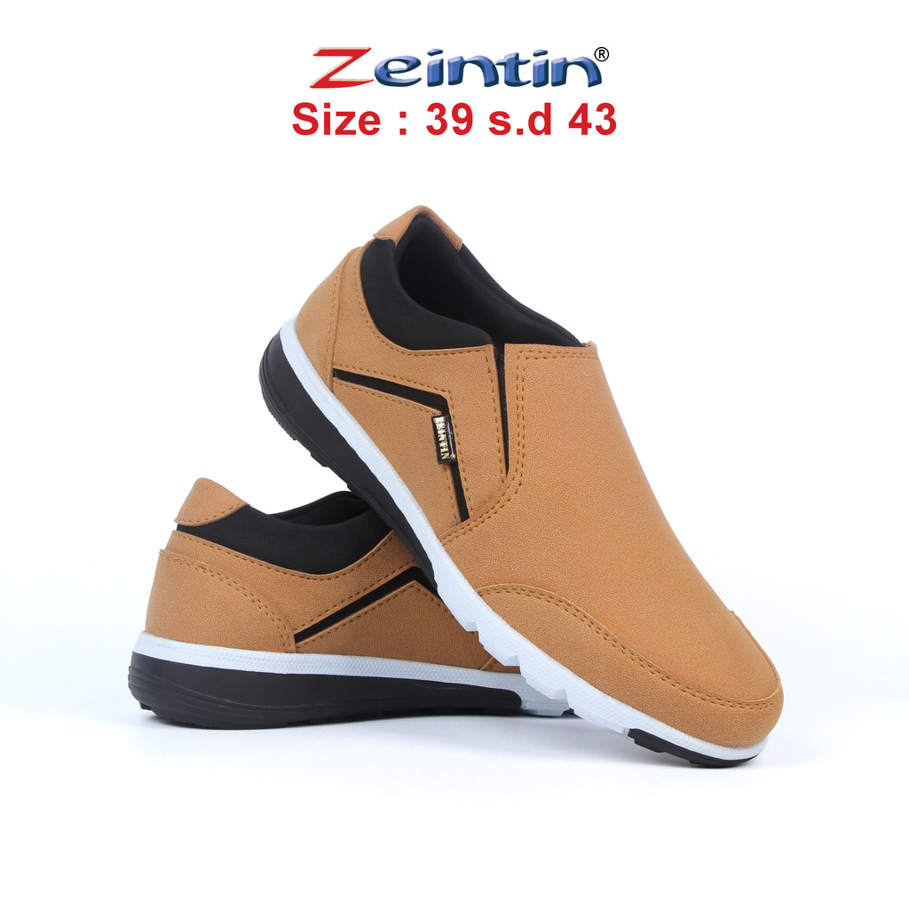 Zeintin - Sepatu Slip On Sneakers Pria Kasual Sepatu Santai Kasual Pria Zeintin Original BJ
