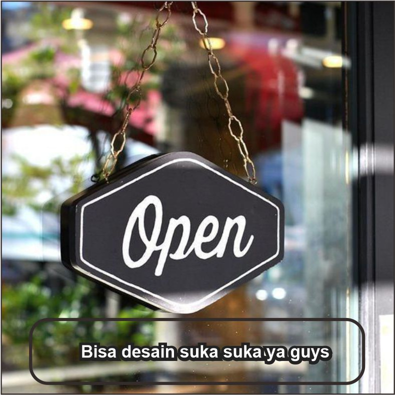 SIGN BOARD OPEN CLOSE / BUKA TUTUP / PAPAN PENANDA Papan Gantung Bolak Balik Buka Tutup Toko Open Close Sign Bentuk Bulat OPEN CLOSE SIGN BOARD BULAT AKRILIK BOLAK BALIK papan tanda open closed Elegan