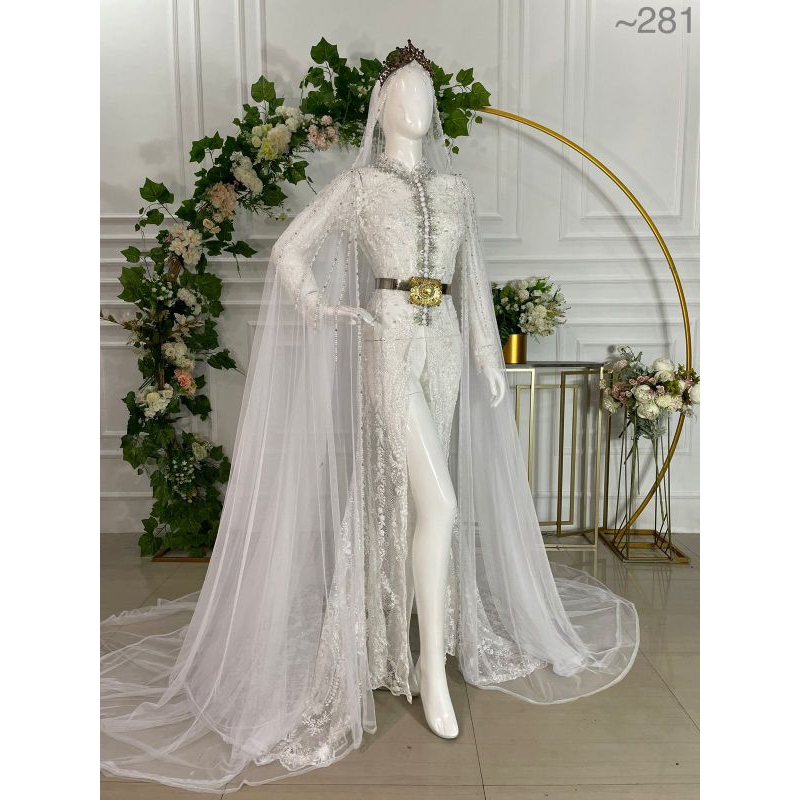 gaun pengantin akad