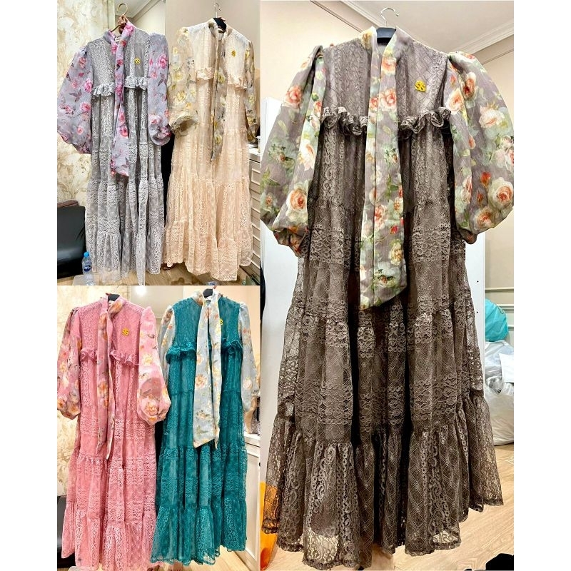 (BISA COD) 100% ORI GAMIS BROKAT ORGANZA BY SHELLASAUKIA