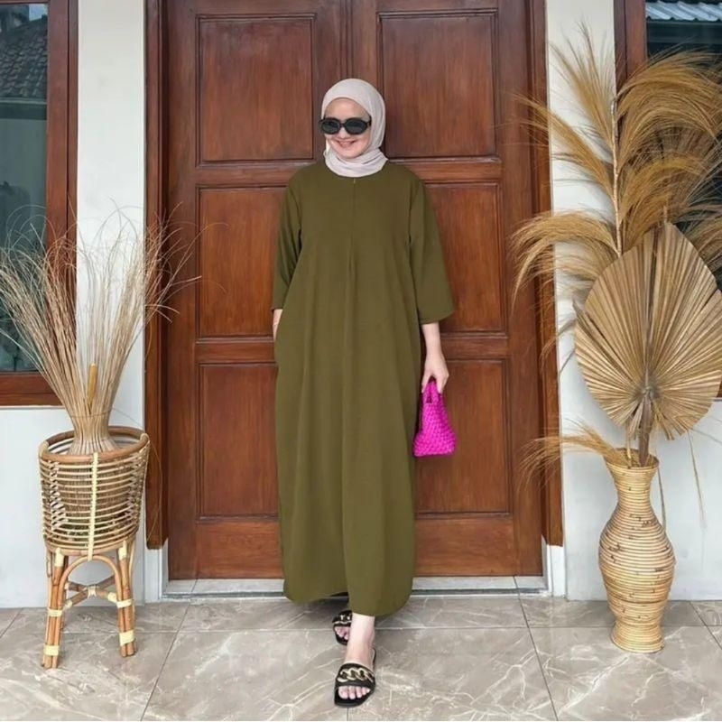 Midi Dress Crincle airflow//Ld 120//Midi dress jumbo