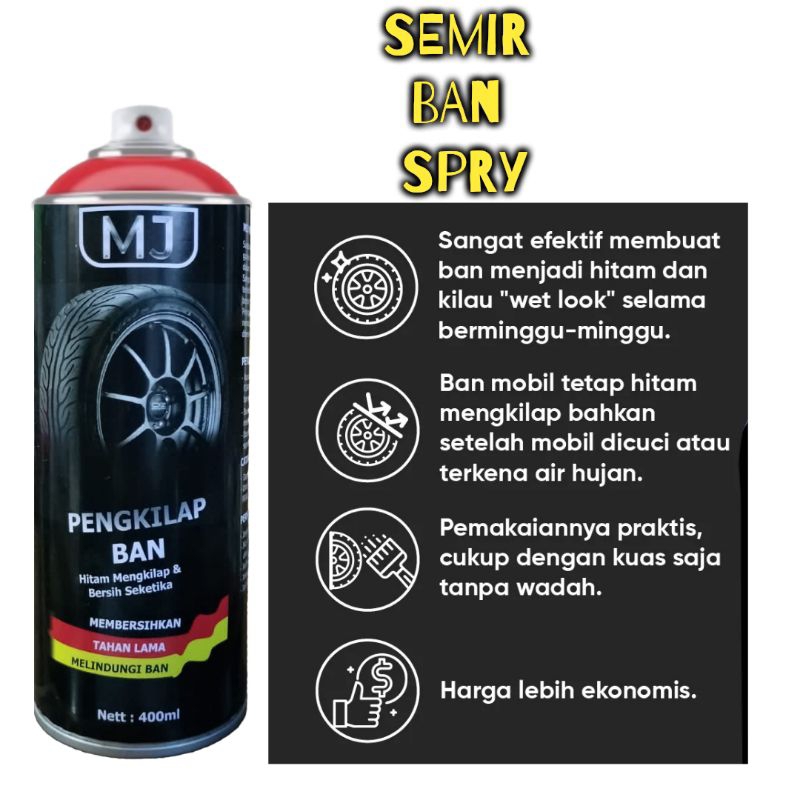 Penghitam motor/Semir ban motor mobil /spray 400 mili