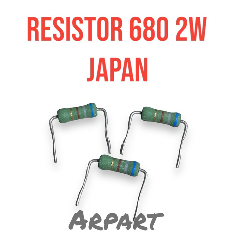 resistor 680ohm 2watt hijau japan