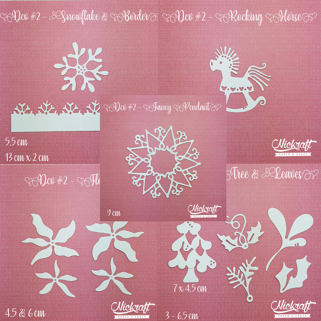 

DCV #2 Winter Set SNOW SNOWFLAKE SALJU - Hiasan Scrapbook Jurnal Doohickey Box