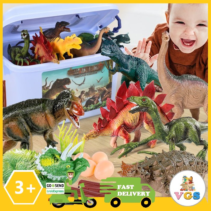 Mainan Anak Figur Dunia Dinosaurus 52 Pcs Free Container Box Unik Buat Kado Hadiah Ulang Tahun Varie