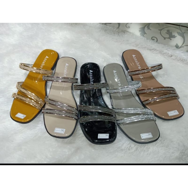 Sandal Wanita Terbaru Sandal Teplek Korean 2023 Sandal Jelly Teplek Terbaru