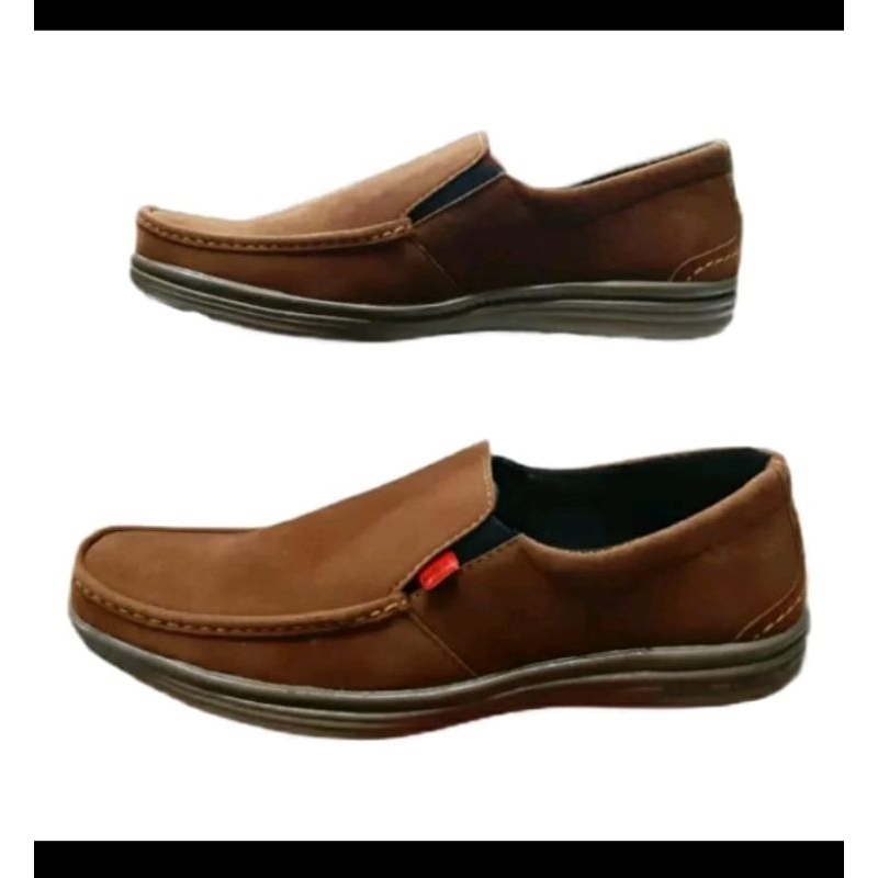 sepatu Slip On Pria Dewasa Kulit Asli suede Model Casual HIRIO