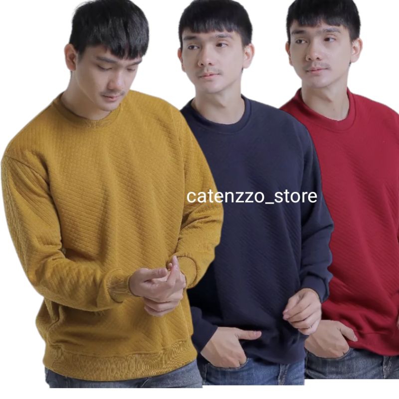 SWEATER COMFY crewneck basic polos | comfy crewneck | jaket pria knitt