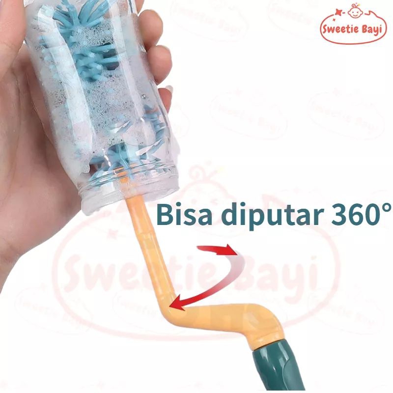 [rumahbayipdg] sikat botol Silicone 3in1 &amp; 4in1 || botlle niple straw brush