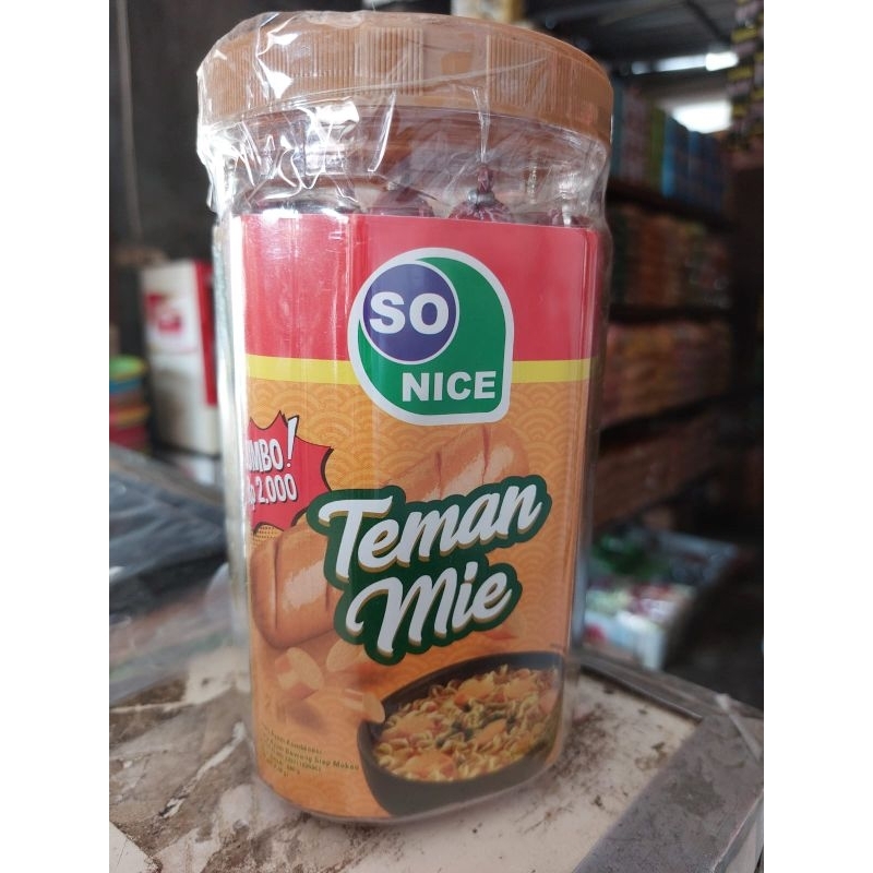 

Sosis Teman Mie So Nice So Good Siap Makan Ukuran Jumbo Rasa Ayam Bawang Kombinasi Toples Isi 17 Pcs 680 Gr