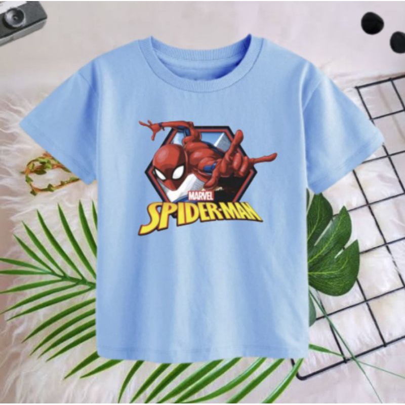 Kaos Anak Spiderman ( Umur 2-13 Tahun ) Cowok / Cewek