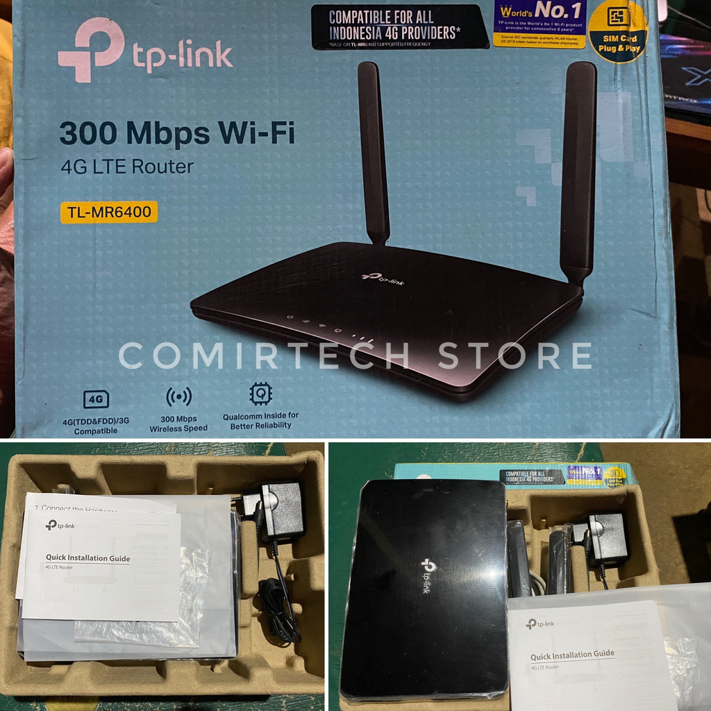 TP-LINK TL-MR6400 Wireless Router Modem 4G LTE Router TL MR6400 Versi 4 not TL-MR100 V.4 ALL Operato