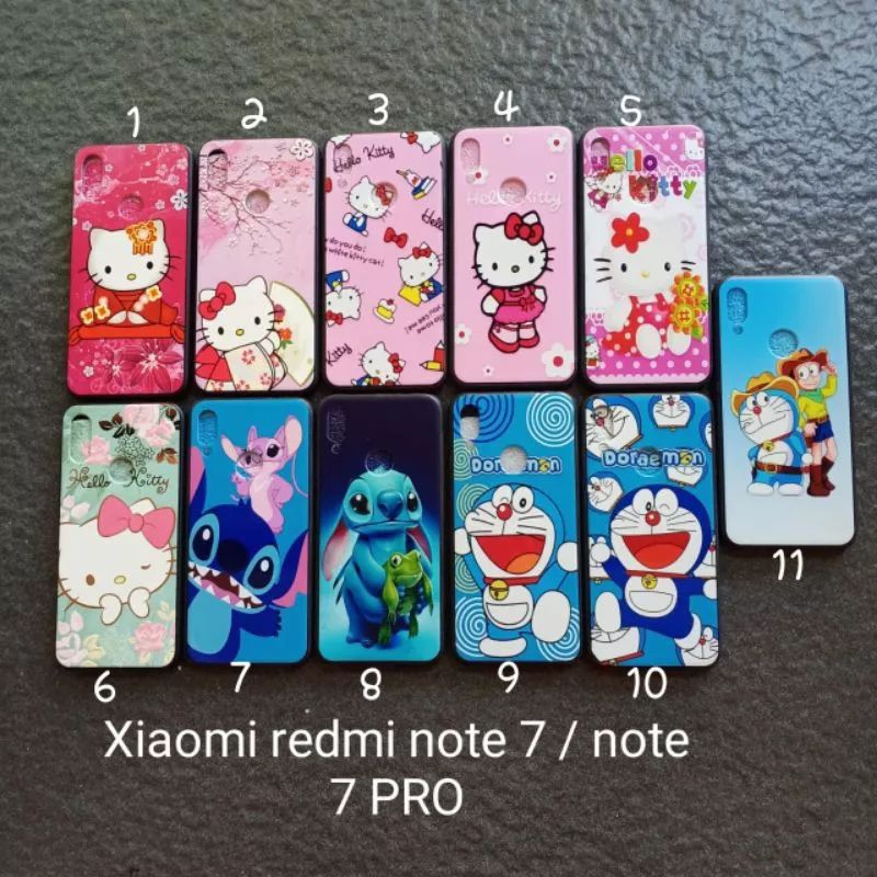 Case gambar Xiaomi Redmi note 7 . Note 7 PRO . Redmi 7 motif cewek ( 5 motif ) soft softcase softshell silikon cover casing kesing housing