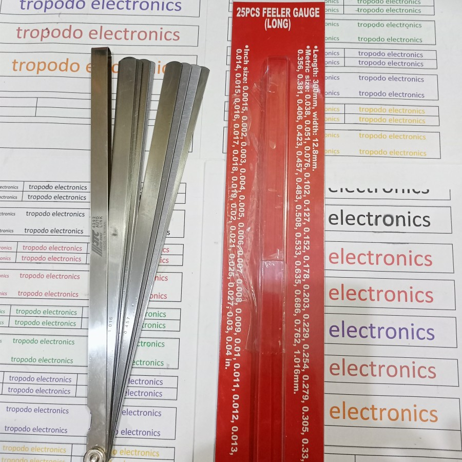 JTC 4292 25Pcs Feeler Gauge Long