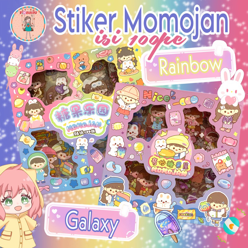 

Stiker Momo/Stiker Momojan/Sticker Momojan isi 100pc/Stiker Box isi 100Pcs Momojan Bobo Star Trael Waterproof/1 set isi 100 lembar sticker kawai cute lucu dekorasi scrapbook hiasan planner bujo hias botol minum deco stiker