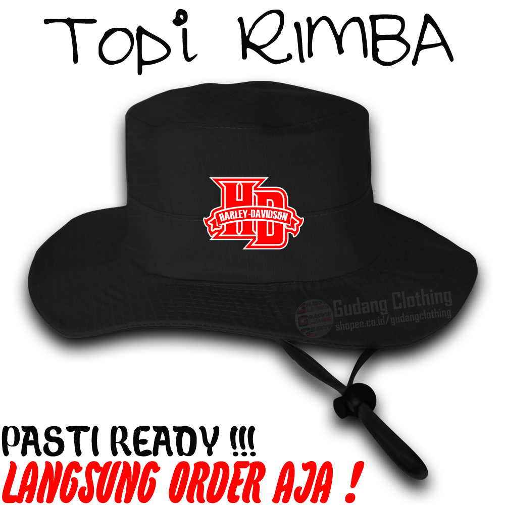 Topi Rimba Harley Davidson Topi Rimba Bucket Rimba Harley Davidson Topi Bucket Harley Davidson 1 Top