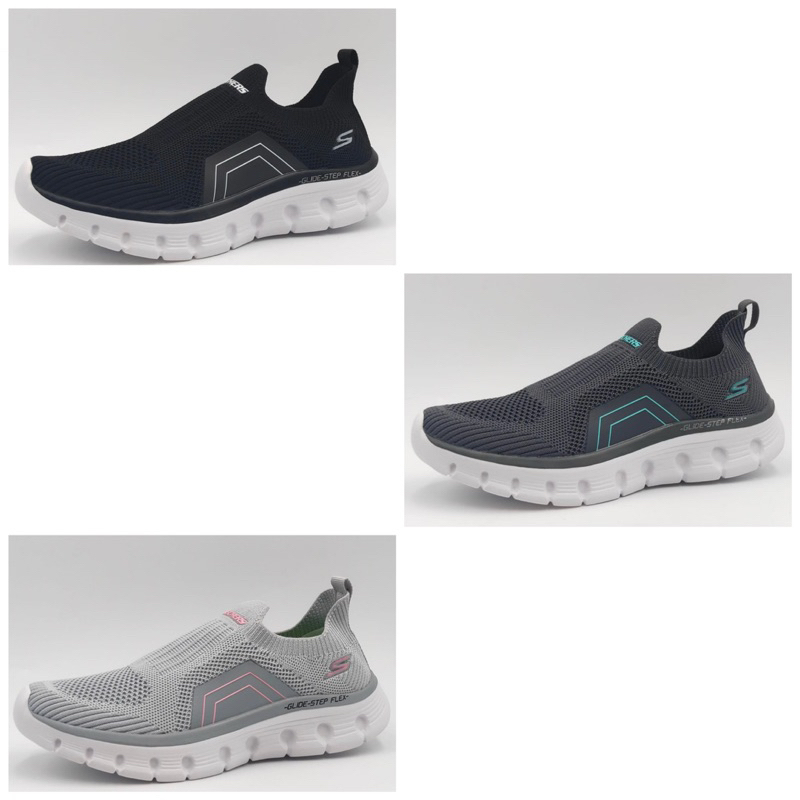SEPATU SKECHERS GLIDE-STEP FLEX (SIZE 36-40) FREE KAOS KAKI