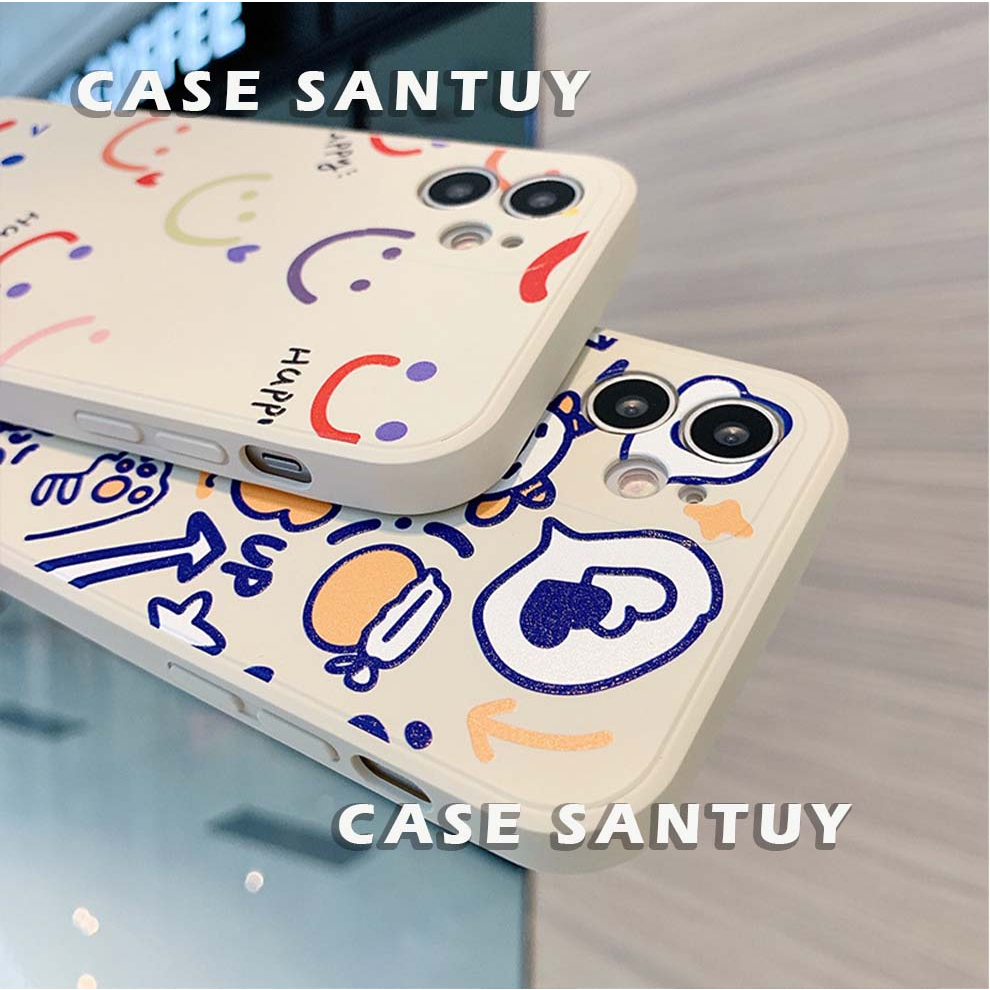 Soft Case REALME C30 C30S C31 C33 C35 C55 Case Casing Happy Smile Silicon Case