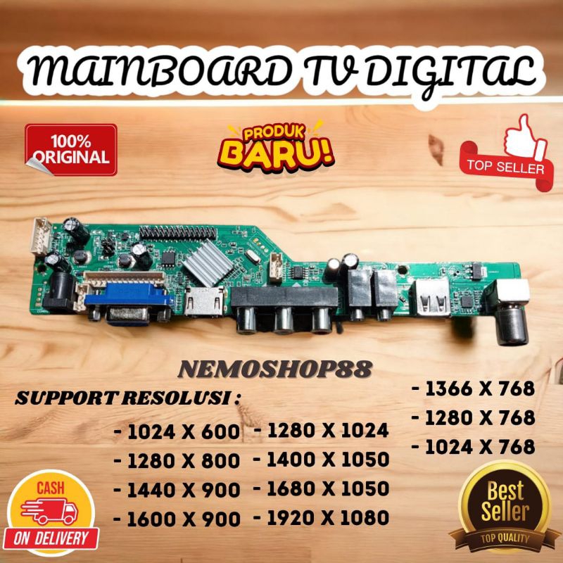 Mesin TV LCD LED Universal Main board TV Digital Universal Digital TV